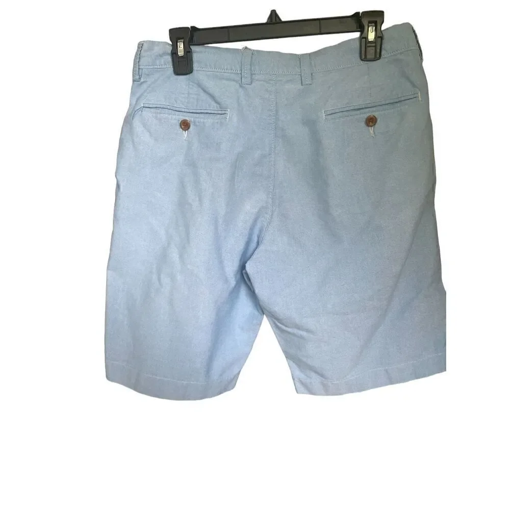 Men’s J.Crew Blue Chino Shorts Cotton Size 31W Casual  Golf Everyday Outdoor